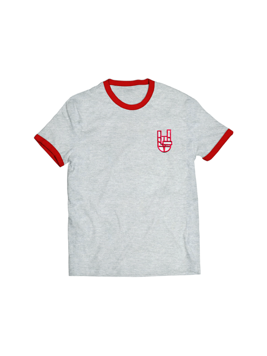 MAROON X GREY CREW RINGER T-SHIRT