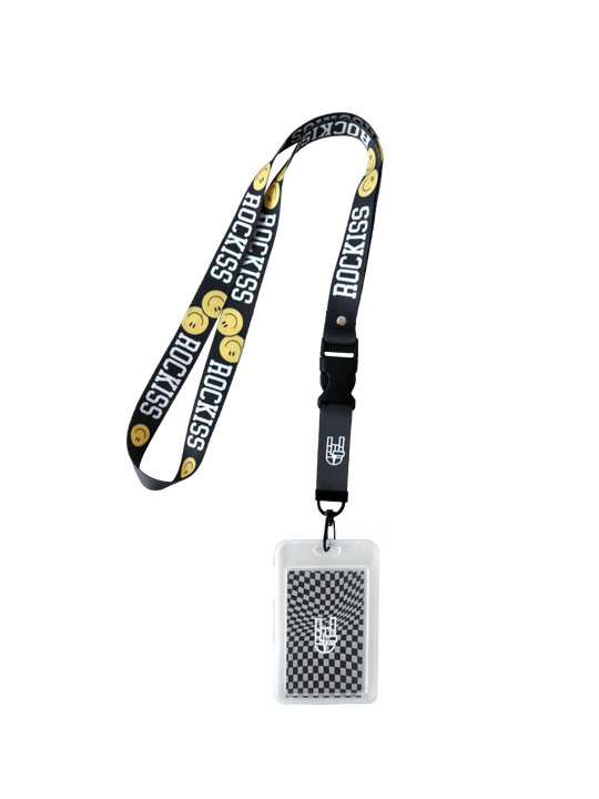 SMILEY BLACK LANYARD
