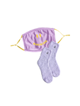 PURPLE SMILEY STAY IN COMBO [MASK + SOCKS]