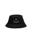 BLACK SMILEY BUCKET HAT