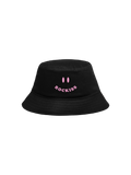 BLACK SMILEY BUCKET HAT